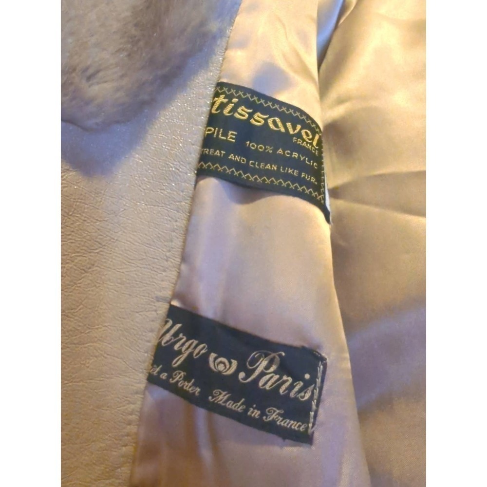 Vintage Tissavel 1950’s Retro Pinup Faux Fur Swing Coat Jacket, XL - Picture 6 of 8